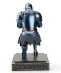 Medieval Armor Knight Pen Holder For Desk Organizer Resin Pencil Holder And Paperweight Gift With A Badass Letter Opener Blue Finish