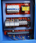 High Octane Programmable Electric Tube Bender With 2Hp Motor Hits 1680 Rpm features detailed PLC control panel wiring.