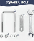 4 Pack M8 Square U Bolts 2 Inch Wide 304 Stainless Steel With Nuts Plate And Washers Heavy Duty Square U Bolts Hardware Set 50mm