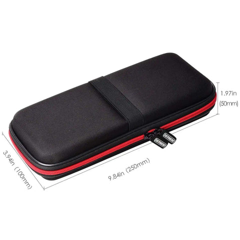 Tough As Nails Hardshell Travel Case For Power Banks And Radios, 9.84in black EVA case with dual zippers and secure grip.