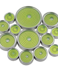 Horizontal Bead Metal Round Universal Spirit Level Bubble Green in White Diameter 25mm-60mm 1Piece(JYF30-5010QQ) group