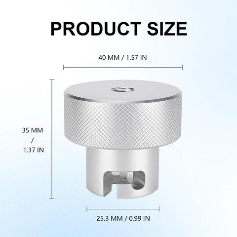 Replacement Pressure Release Knob For Bottle Jacks Seven Sixteenths Inch Diameter 6061 Aluminum Beefy Durable Silver White Finish