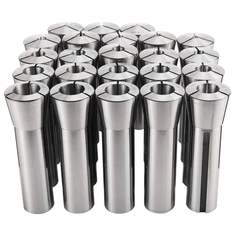 Precision R8 Collets Set Twenty Three Pieces One Sixteenth To Three Quarters Inch Lathe Mill Chuck Holder Beefy Hardened