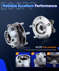Pair Of Front Wheel Hub Bearing Assemblies HA590125 For Infiniti AWD Models Including EX35 EX37 FX35 FX45 FX50 G25 G35