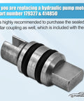 Sealed collar coupling for Replacement Hydraulic Pump Motor For Unidirectional RV Leveling Power Units Heavy Duty Build