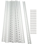 Beefy 39 Inch Aluminum DIN Rails Kit With Slotted Design And Extra Screws For Hardware Mounting, RoHS Compliant And EN IEC Ready