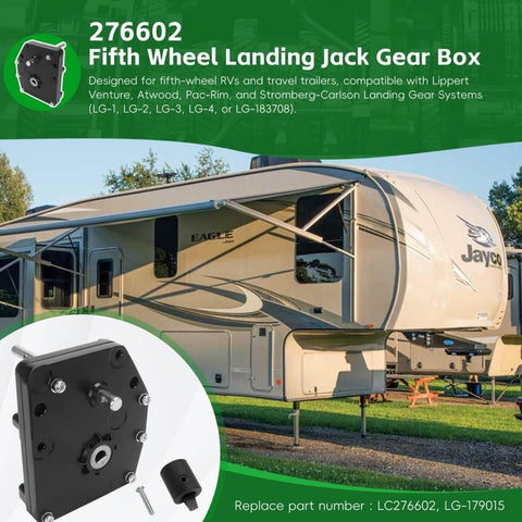 Replacement Gear Box For RV Fifth Wheel Landing Jacks Easy Install And Heavy Duty Build Compatible With Lippert Venture.