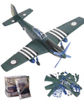 Mustang P-51 Fighter Model Kit 1 To 48 Scale For World War II Fans with green parts, easy assembly, and realistic detailing