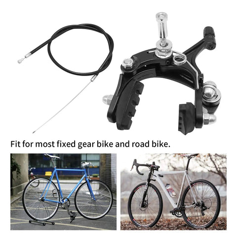 Road Bike Brake Caliper Kit With Aluminum Alloy Construction And C Shape Brake Lever, Housing And Cable for road cycling