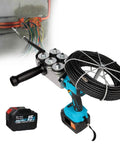 Effortless Electric Cable Threading Tool With One Touch Control For Smooth Through Wall Wiring Pulls with black guide wire reel.