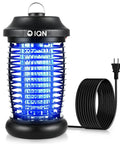 Outdoor Bug Zapper Plug In Electric Mosquito Killer With 15W UV Light And 4200V Grid, black, shown with coiled cord