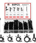 Heavy Duty Nylon Wire Harness Routing Clip Kit 60 Piece Universal Wire Loom Clips for Vehicle Wiring Compatible with Honda GM Mazda Jeep Ford Imports Vibration Resistant and Durable for Clean Neat Routing