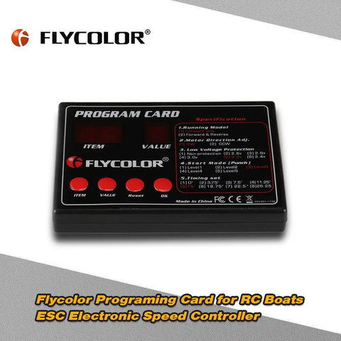 Flycolor RC Boats ESC Programming Card For Quick Setup And Tuning, Easy Forward And Reverse Modes, Durable, User Friendly
