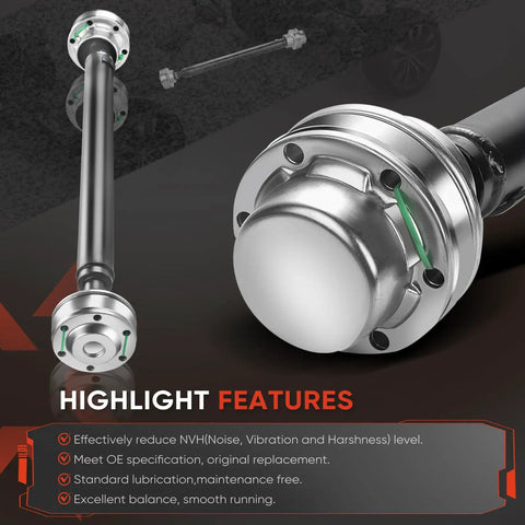 Heavy Duty Front Driveshaft Assembly For Ford F150 Expedition Lincoln Navigator Compatible With BL3Z4A376B, showing robust design and components.