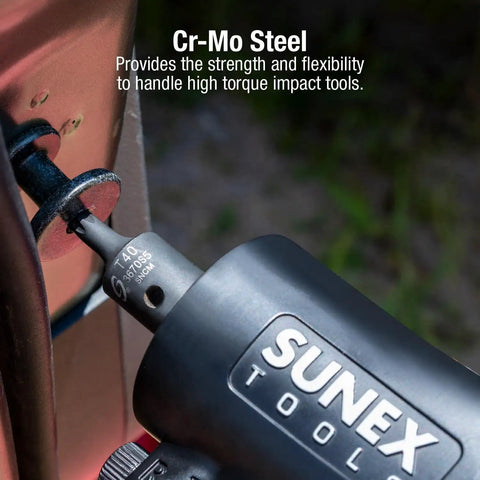 Cr-Mo steel bit from 3/8 Inch Drive Impact Socket Set Master SAE And Metric With Long Mid And Stubby Lengths in use