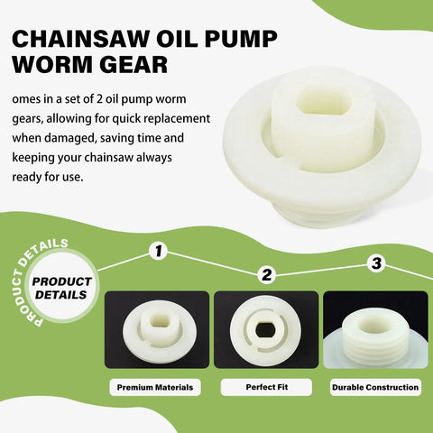 Oil Pump Worm Gear Replacement Kit for 40V 14 Inch Cordless Chainsaw Models RY40503 and RY40505 2 Pack product details