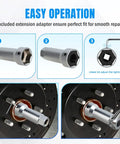 10 Piece Wheel Stud Thread Repair Kit With Case For Replacing Stripped Threads On Axle Spindle Chaser Dies Set in use