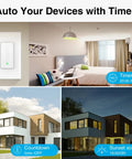 Smart Dimmer Switch for Alexa and Google Assistant, WiFi Connected in living room with timer settings displayed