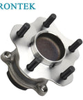 Front view of Rear Wheel Bearing And Hub Assembly For Nissan Rogue And Rogue Select With ABS, 5-Lug, 1 Piece Plug-N-Play Drop-In Replacement