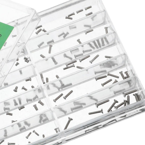 Top Shelf Watch Repair Screws Set Including Ten Precision Stainless Steel Micro Screws Flat Head Build for watch band and case.