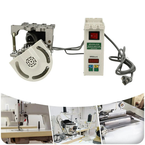 Brushless Servo Motor For Sewing Machines With Controller, 500-4500 RPM Adjustable, 110V 600W Low Noise, Pro Grade Copper Coil