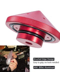 Prop Nut For Trolling Motor Heat Sink Style Red Stabilizer For MinnKota 80 101 112, knurled design, billet aluminum