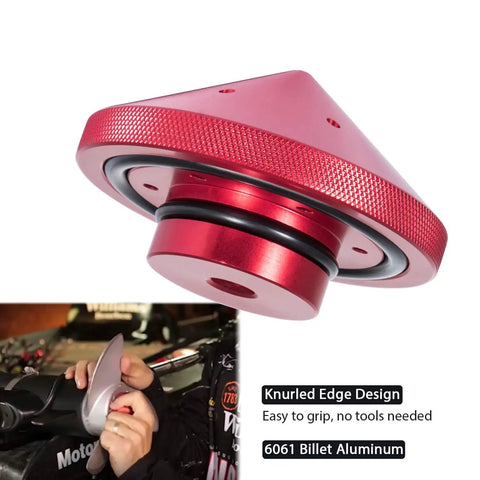 Prop Nut For Trolling Motor Heat Sink Style Red Stabilizer For MinnKota 80 101 112, knurled design, billet aluminum