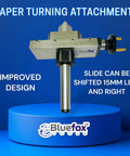 2MT Lathe Taper Turning Attachment With Revolving Live Center For Offsetting Tailstock Hardened Point Two Handle Rotational Precision 0.75mm Pro Grade Lathe Tool Accessory For Precision Machining displayed on blue platform