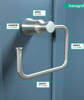 Joleena Towel Ring In Brushed Nickel 8.3 Inches Wide Wall Mount Bath Accessory With Sleek Classic Style And No Fuss Easy Install