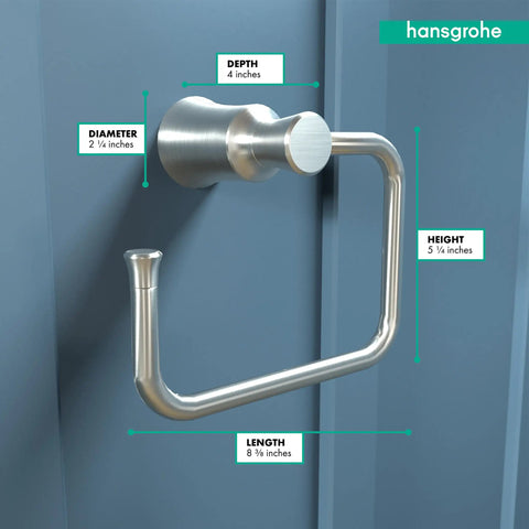Joleena Towel Ring In Brushed Nickel 8.3 Inches Wide Wall Mount Bath Accessory With Sleek Classic Style And No Fuss Easy Install