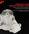 Heavy Duty Cooling System Water Pump Replacement With Precision Seal Kit Fits Hyundai Elantra Tiburon Tucson Kia Soul 1996 Through 2012 1.8L 2.0L DOHC No Sweat Swap, showcasing durable aluminum housing.