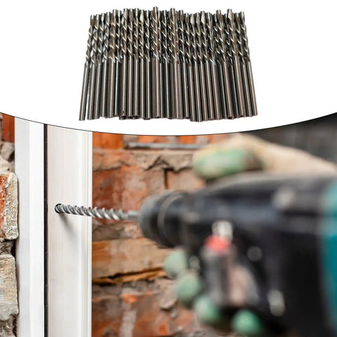 50 Piece Drywall Drill Bit Set With One Eighth Inch Shank And Three Quarters Inch Cutting Depth Guide Point Bits For Power Tools Pro Grade Heavy Duty Kit For Pros And DIYers Home Projects drilling drywall around a window frame