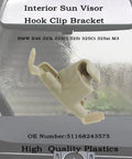 Beige Interior Sun Visor Hook Clip Bracket For BMW E46 323i 323Ci 325i 325Ci 325xi M3 Replacement 2 Pack OEM 51168243575
