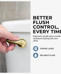 Polished Brass Front Mount Toilet Handle Replacement Kit With Universal Flush Lever Fits Most Front Mount Toilet Tanks Easy Install