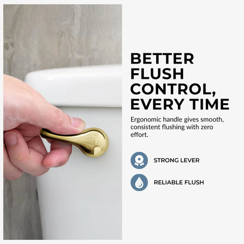 Polished Brass Front Mount Toilet Handle Replacement Kit With Universal Flush Lever Fits Most Front Mount Toilet Tanks Easy Install