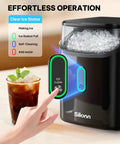 Operation of Nugget Ice Maker Countertop For Home, Office And Kitchen With Soft Chewable Ice, Delivers 33 Lbs Per Day, Auto Clean