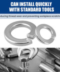 Heavy Duty Stainless Steel Lock Washers Kit 150 Pcs 18 8 304 Grade Spring Lock Washers Assortment For Auto DIY Marine Use Rust Resistant Built To Last Hardware Great For Home And Workshop Projects, 304 stainless split washers