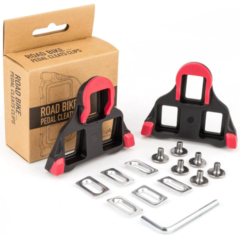 Cleats Compatible With SPD SL 0 Degree Float Adjustable For Rock Solid Stability and Power Transfer, pack with screws and wrench.