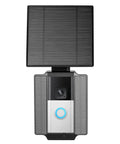 Universal Solar Charger For Ring Battery Doorbell Series And Wyze Wireless Video Doorbell Pro, 2.5W Monocrystalline Panel shown installed