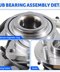 Close-up of Front Wheel Bearing Hub Assembly With 5-Lug ABS For Jeep Grand Cherokee 2005-2010 And Jeep Commander 2006-2010, showing details.