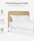 Crib To Full Bed Conversion Rails For Cove Collection Wooden Bed Rails In Natural Oak Finish seamless transition setup