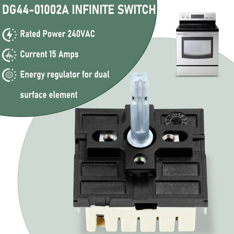 Dual Infinite Stove Control Switch For Electric Range Replacement Parts With Precise Temperature Control 7 Prong