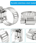 Heavy Duty 20 Pack 304 Stainless Steel Hose Clamps Three Eighths To Five Eighths Inch Universal Worm Gear Pipe Clamps
