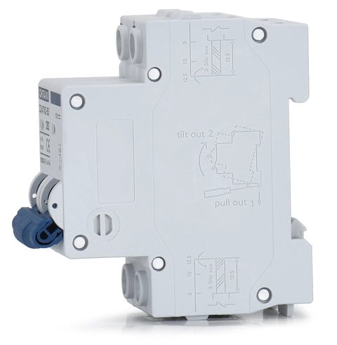 Dc Miniature Circuit Breaker 2 Pole 600V 20 Amp Isolator for Solar PV System With Heavy Duty Thermal Magnetic Trip And Arc Extinguishing DC Disconnect Switch DIN Rail Mount C20