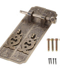 Retro Brass Drawer Knob Set For Cabinets And Dressers, vintage square pull handle with screws, classic Chinese craftsmanship design