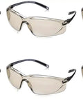 Straight Up Tough Wrap Around Safety Glasses Featuring Unbeatable Impact Resistant Polycarbonate Lenses, gray frame, silver lens, pack of ten.
