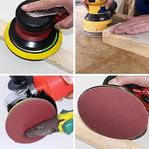 Premium 8 Inch Aluminum Oxide Sanding Discs Set With Grit Range From 40 To 2000 For Smooth Finish on wood and metal with power sanders.