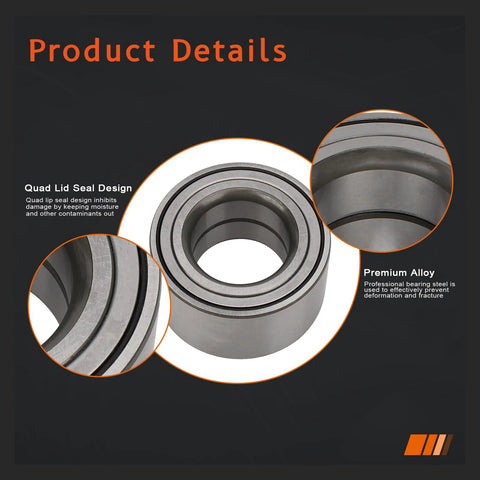 Front Wheel Hub Bearing For Hyundai Accent 2000-2017, Elantra 1996-2000, Tiburon 1997-2001, Kia Rio 2006-2011, Rio5 2006-2011 Without ABS