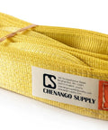 3 Inch By 8 Foot Nylon Lifting Sling Built Tough With 2 Ply 900 Webbing, Type 3 Eye And Eye, Made In USA, Beefy Heavy Duty Rigging Sling Rated 8900 Lb Vertical, 7200 Lb Choker, 17800 Lb Basket