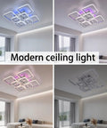 Dope 100W LED Flush Mount Ceiling Light With Remote Dimming And Color Temperature Control From Warm 3000K To Cool 6500K